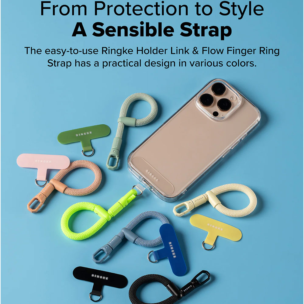 Picture of Ringke Holder Link Flow Finger Ring Strap Phone Strap for closed-bottom phone case (Urban Blue)