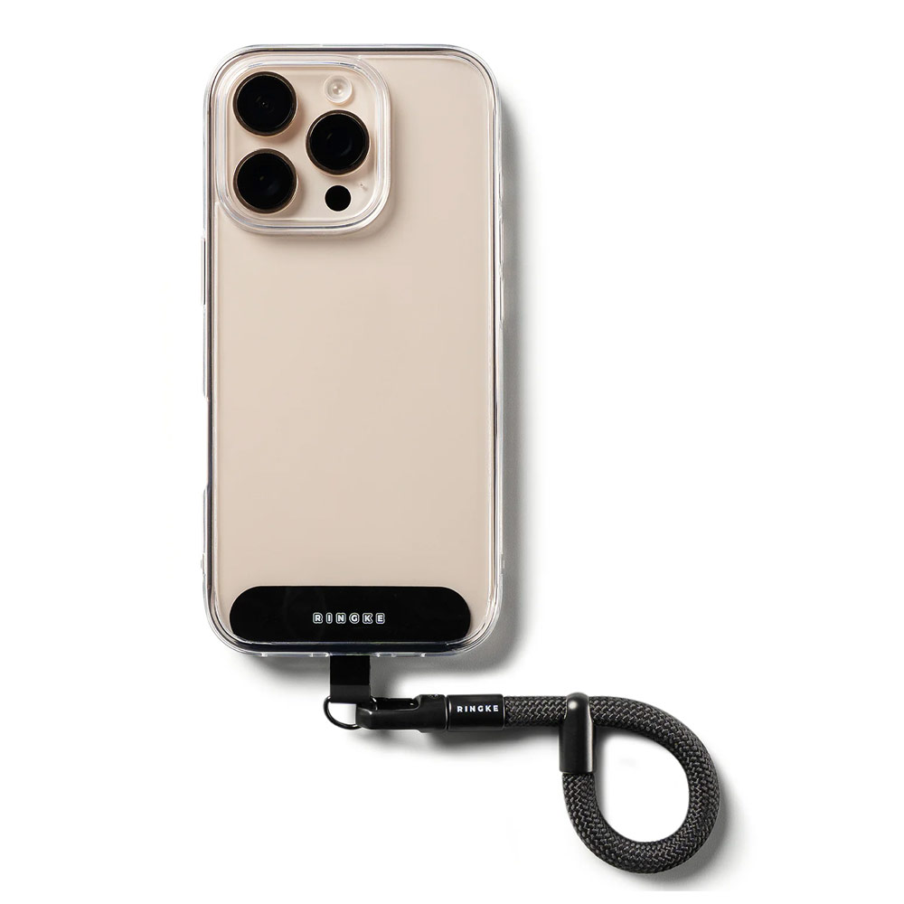 Picture of Ringke Holder Link Flow Finger Ring Strap Phone Strap for closed-bottom phone case (Calm Black)