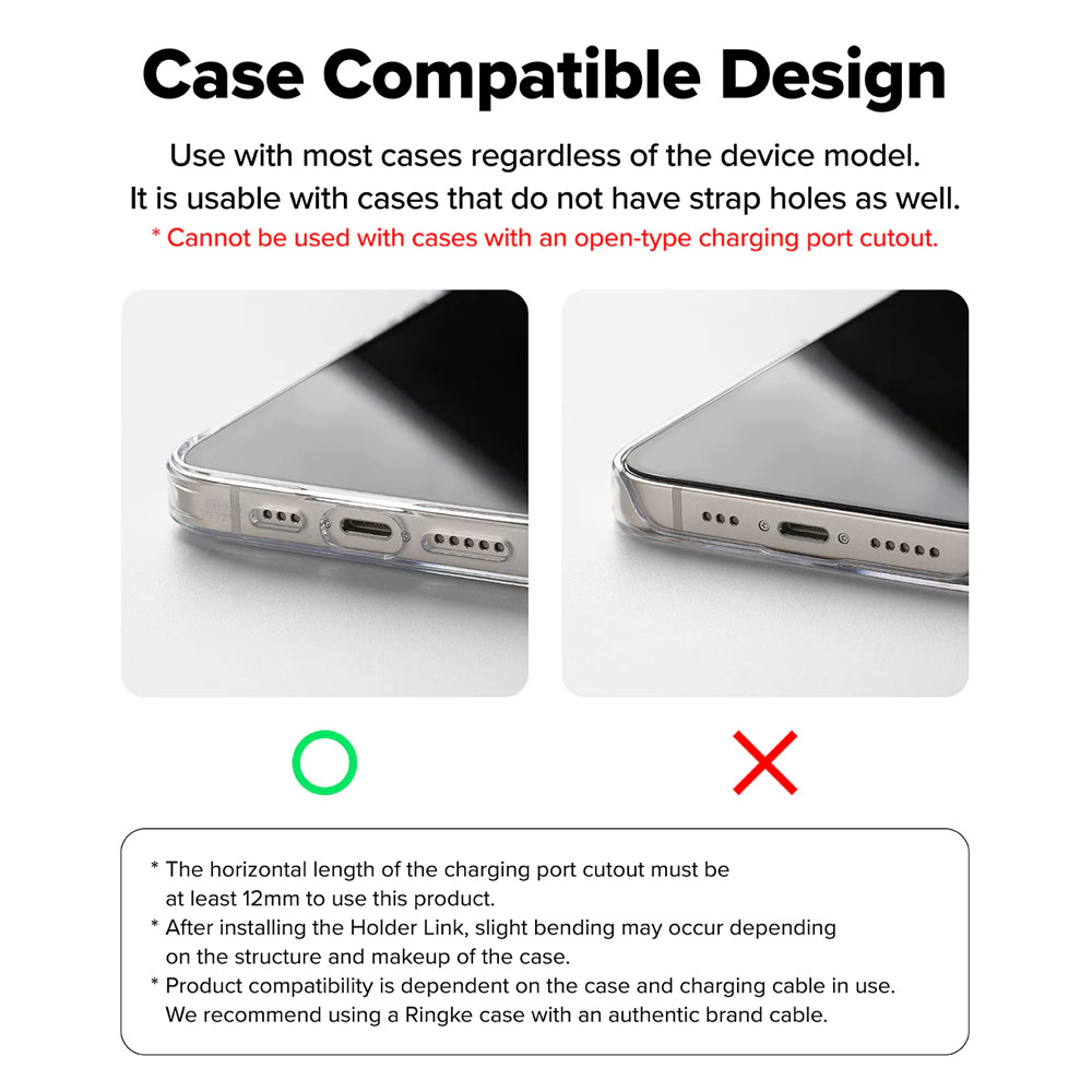 Picture of Ringke Holder Link and Flow Shoulder Strap Y-Type Easy Strap Crossbody Lanyard Shoulder Holder Card Link Adjustable Phone Strap for closed-bottom phone case (Mute Mint)