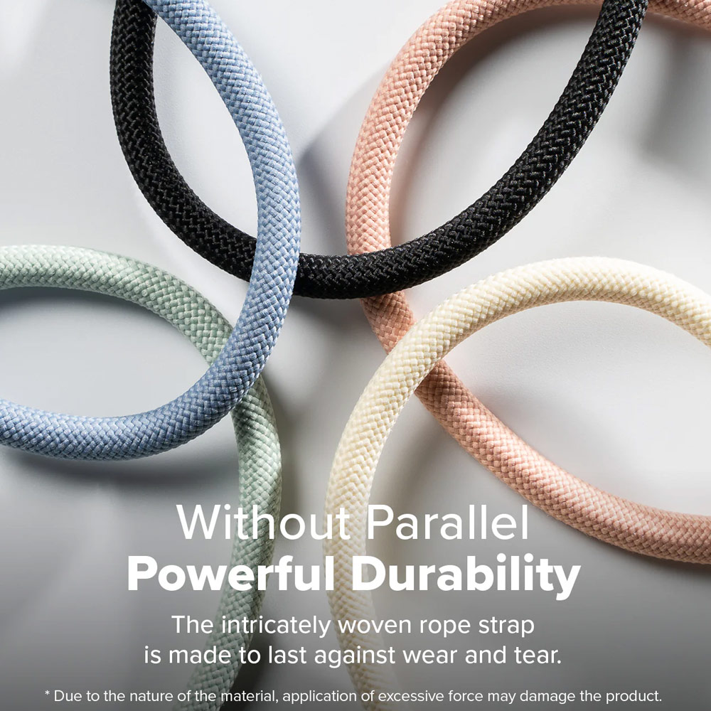 Picture of Ringke Holder Link and Flow Shoulder Strap Y-Type Easy Strap Crossbody Lanyard Shoulder Holder Card Link Adjustable Phone Strap for closed-bottom phone case (Calm Black)