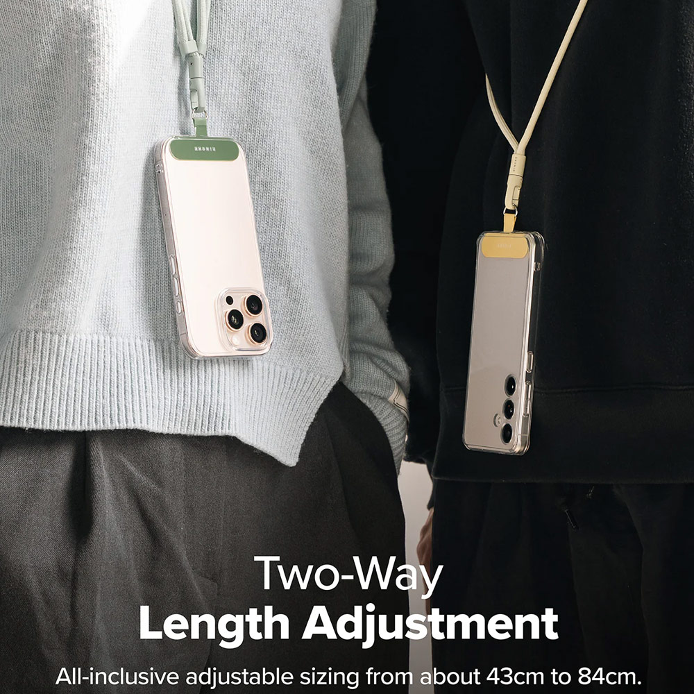 Picture of Ringke Holder Link and Flow Shoulder Strap Y-Type Easy Strap Crossbody Lanyard Shoulder Holder Card Link Adjustable Phone Strap for closed-bottom phone case (Mute Mint)