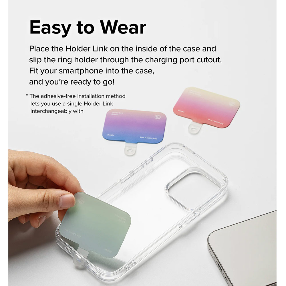 Picture of Ringke Adjustable Shoulder Holder Link Snap Hook Lanyard Crossbody Phone Strap for Phone case (FOREST)