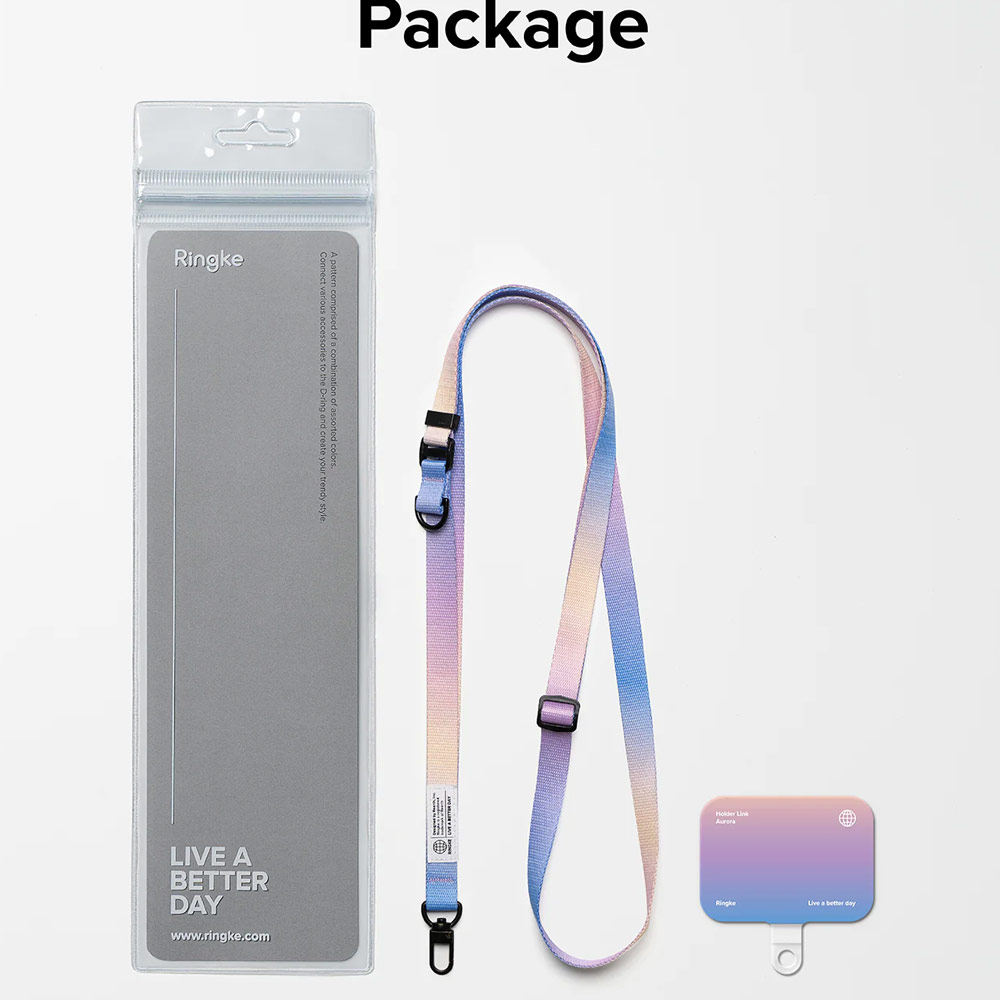 Picture of Ringke Adjustable Shoulder Holder Link Snap Hook Lanyard Crossbody Phone Strap for Phone case (FOREST)