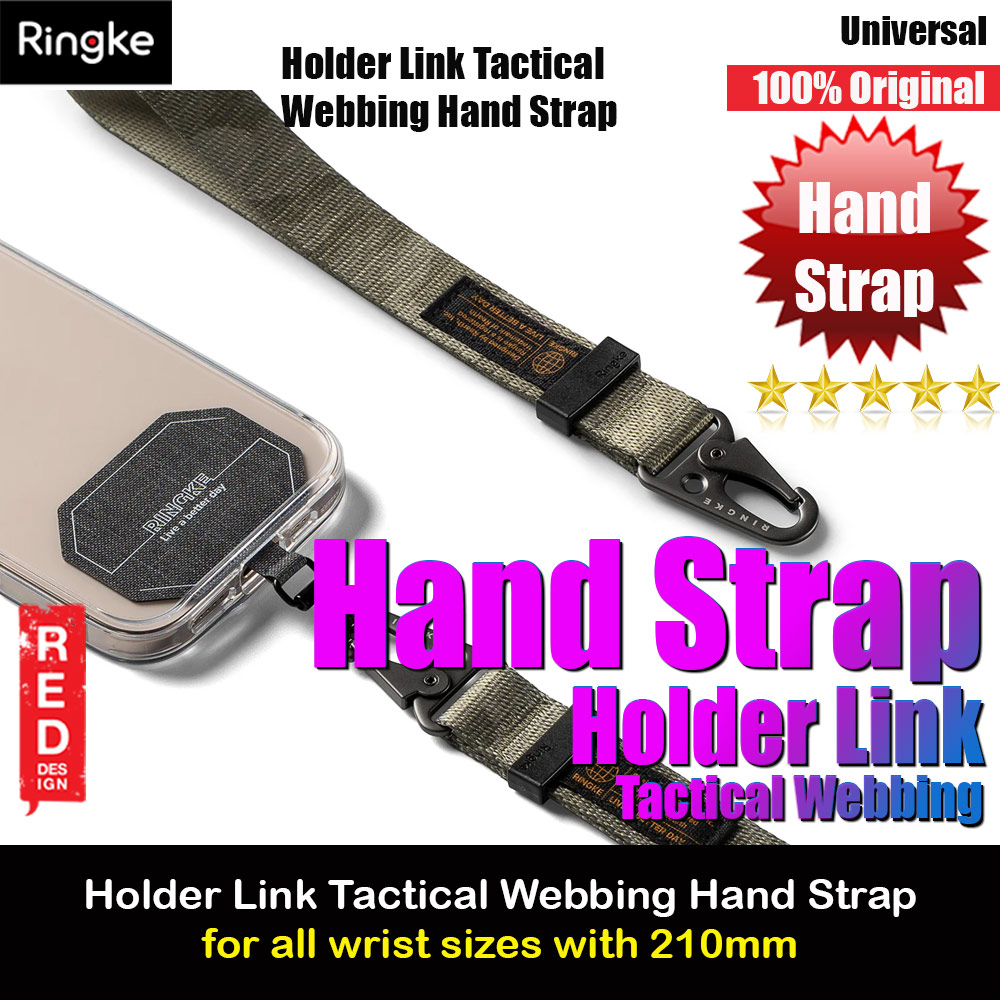 Picture of Ringke Hand Strap Tough All Purpose Heavy Duty Tactical Carabiner Clasp for Smartphone (Camo Sand) Red Design- Red Design Cases, Red Design Covers, iPad Cases and a wide selection of Red Design Accessories in Malaysia, Sabah, Sarawak and Singapore 