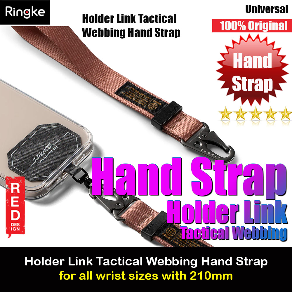 Picture of Ringke Hand Strap Tough All Purpose Heavy Duty Tactical Carabiner Clasp for Smartphone (Dusky Pink) Red Design- Red Design Cases, Red Design Covers, iPad Cases and a wide selection of Red Design Accessories in Malaysia, Sabah, Sarawak and Singapore 