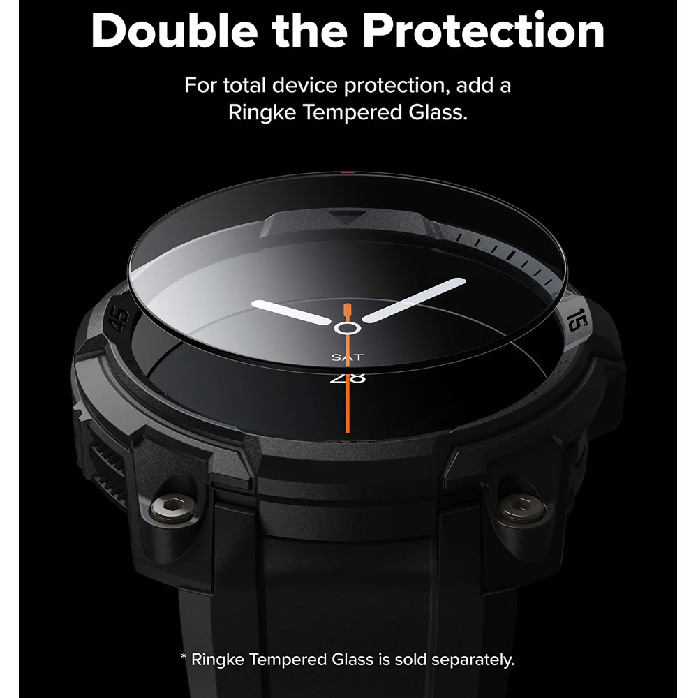 Picture of Samsung Galaxy Watch 8 44mm Case | Ringke Case and Band Strap Rugged Gear for Samsung Galaxy Watch 8 44mm (All Black)