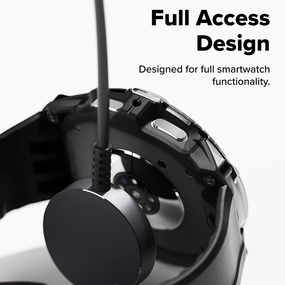 Picture of Samsung Galaxy Watch 8 44mm Case | Ringke Case and Band Strap Rugged Gear for Samsung Galaxy Watch 8 44mm (Black)