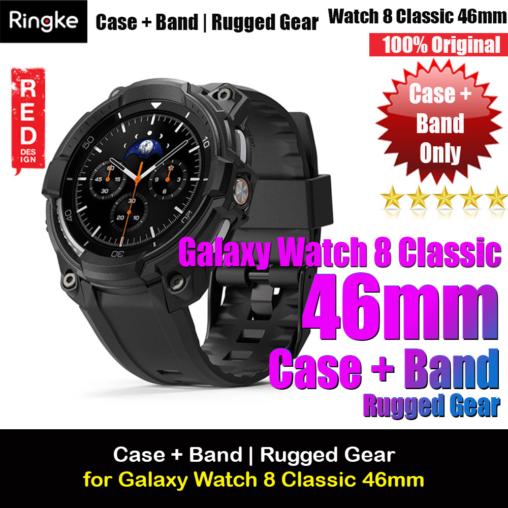 Picture of Ringke Case and Band Strap Rugged Gear for Samsung Galaxy Watch 8 Classic 46mm (All Black) Samsung Galaxy Watch 8 Classic 46mm- Samsung Galaxy Watch 8 Classic 46mm Cases, Samsung Galaxy Watch 8 Classic 46mm Covers, iPad Cases and a wide selection of Samsung Galaxy Watch 8 Classic 46mm Accessories in Malaysia, Sabah, Sarawak and Singapore 