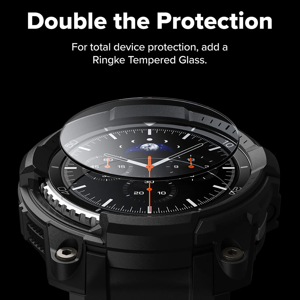 Picture of Samsung Galaxy Watch 8 Classic 46mm Case | Ringke Case and Band Strap Rugged Gear for Samsung Galaxy Watch 8 Classic 46mm (All Black)