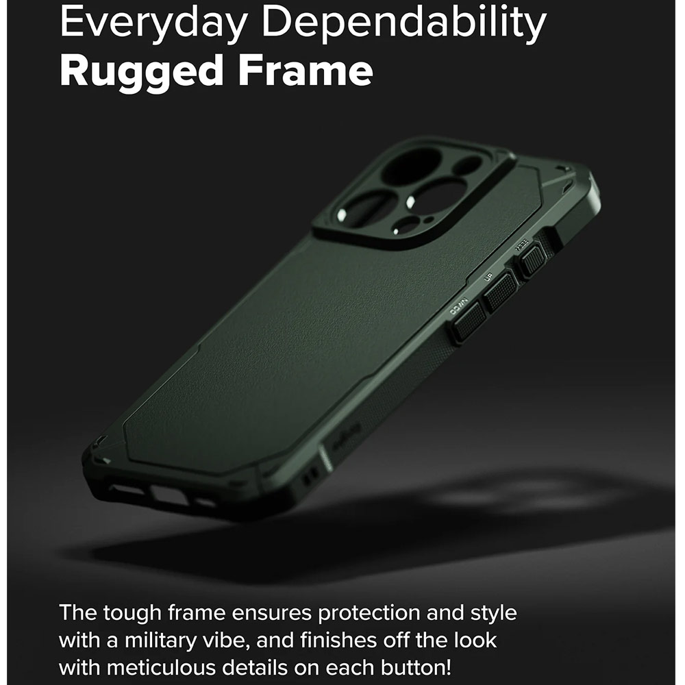 Picture of Apple iPhone 16 Pro Max 6.9 Case | Ringke Rugged Gear Drop Protection Case for Apple iPhone 16 Pro Max 6.9 (Dark Green)
