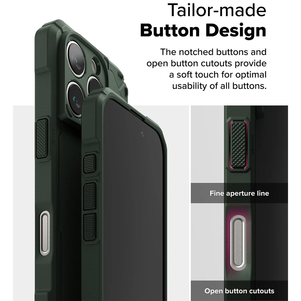 Picture of Apple iPhone 16 Pro Max 6.9 Case | Ringke Rugged Gear Drop Protection Case for Apple iPhone 16 Pro Max 6.9 (Dark Green)