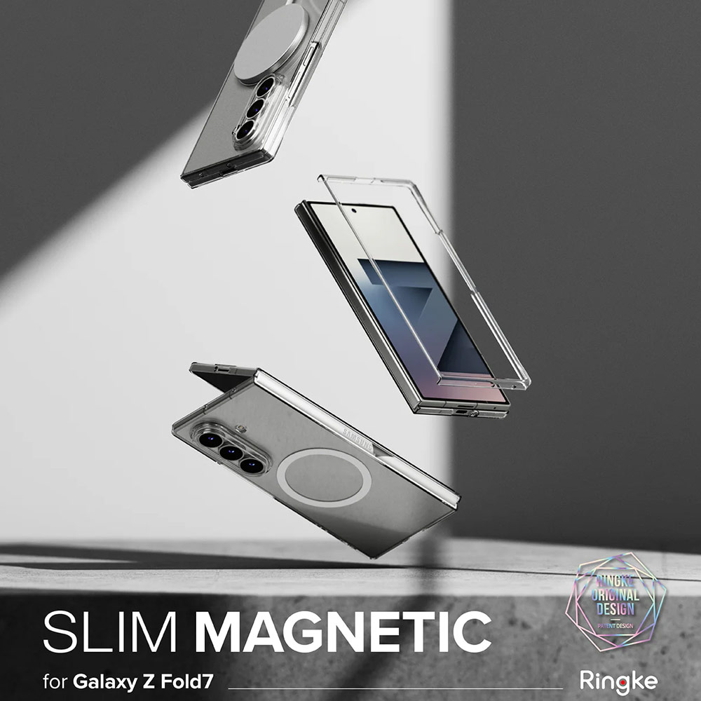 Picture of Samsung Galaxy Z Fold 7 Case | Ringke Slim Fusion Magnetic  Protection Case with Strap Hole for Samsung Galaxy Z Fold 7 (Clear)