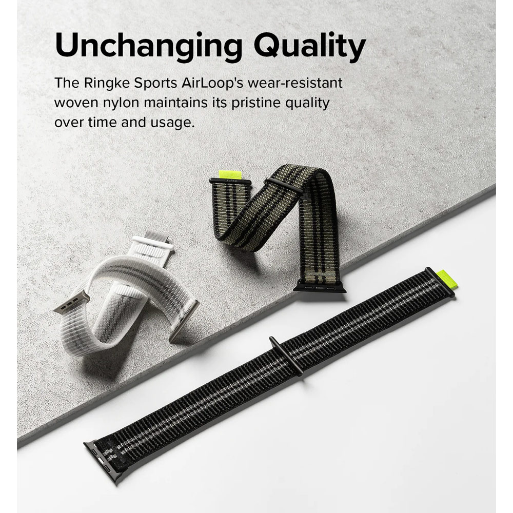 Picture of Apple Watch 42mm | Ringke Sports Air Loop Breathable Woven Nylon Soft Weave Strap for Apple Watch Series 4 5 6 8 9 10 42mm 44mm 45mm 46mm 49mm Ultra (BURNT OLIVE)