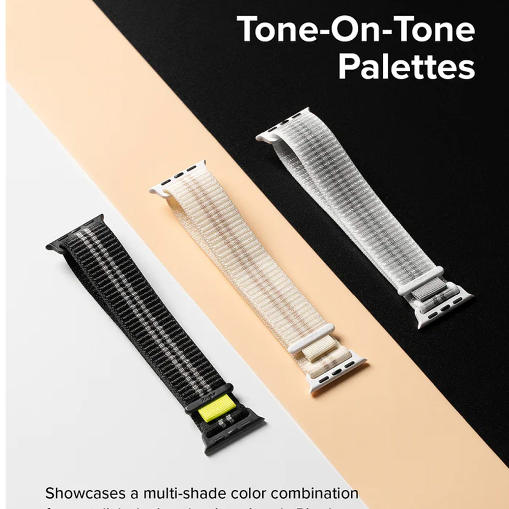 Picture of Apple Watch 38mm | Ringke Sports Air Loop Breathable Woven Nylon Soft Weave Strap for Apple Watch Series 4 5 6 8 9 41mm 40mm 38mm (Black)