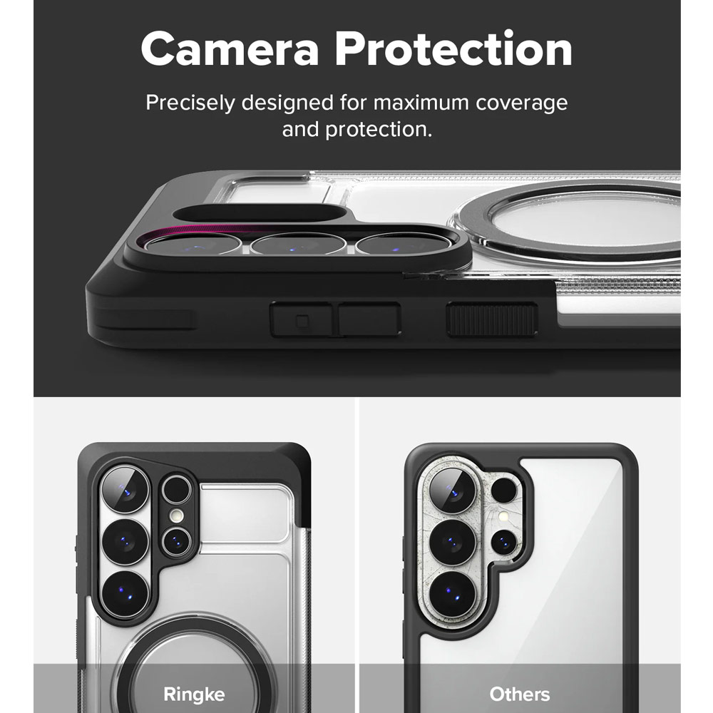 Picture of Samsung Galaxy S26 Ultra Case | Ringke UX Magnetic Heavy Duty Drop Protection Case with Kickstand for Samsung Galaxy S26 Ultra (Clear)