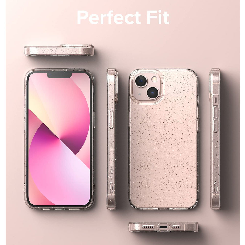 Picture of Apple iPhone 13 6.1 Case | Ringke Air Soft TPU Protection Case for Apple iPhone 13 6.1 (Glitter Clear)