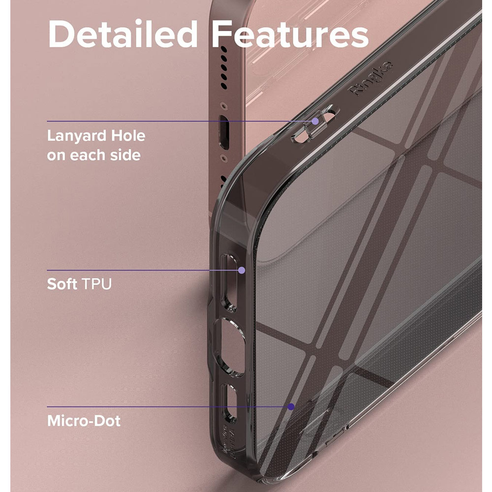 Picture of Apple iPhone 13 6.1 Case | Ringke Air Soft TPU Protection Case for Apple iPhone 13 6.1 (Smoke Black)