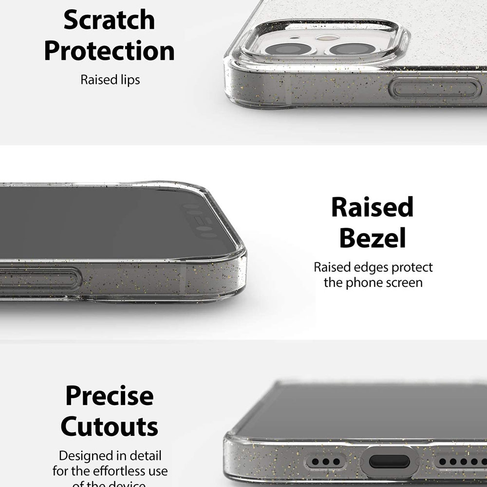 Picture of Apple iPhone 12 6.1 Case | Ringke Air Protection Case for Apple iPhone 12 iPhone 12 Pro 6.1 (Glitter Clear)