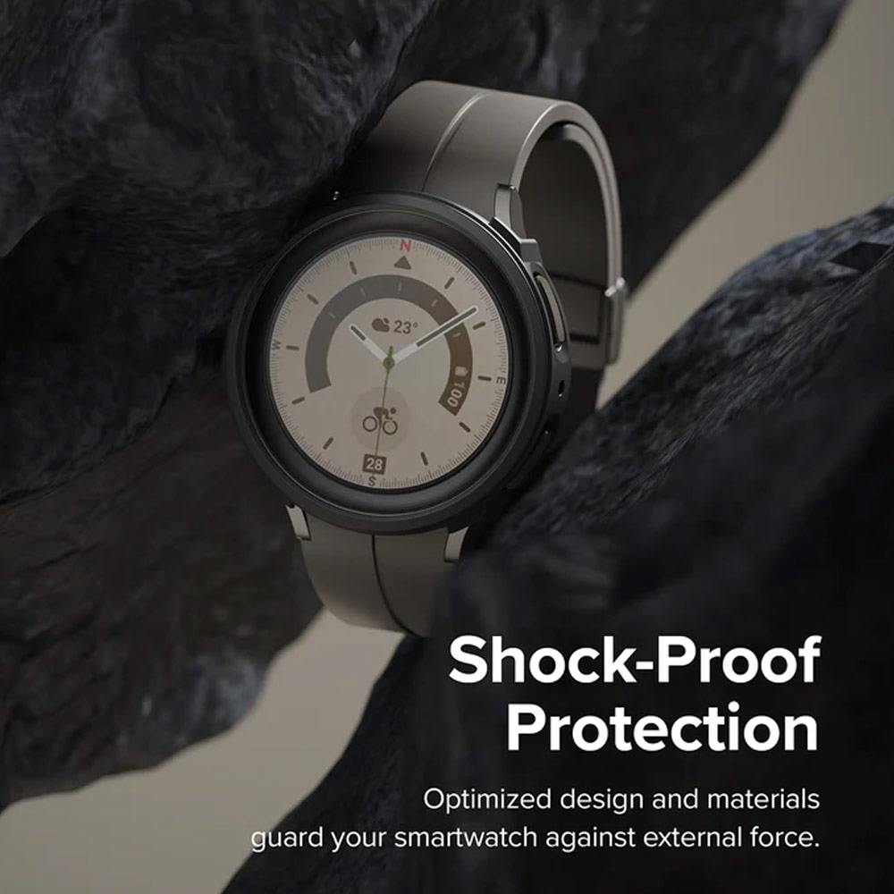 Picture of Samsung Galaxy Watch 5 Pro 45mm Case | Ringke Air Sports Flexible TPU Material Protection Case for Samsung Galaxy Watch 5 Pro Series 45mm (Black)