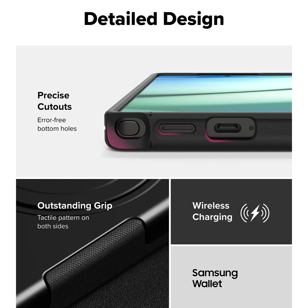 Picture of Samsung Galaxy S25 Ultra Case | Ringke Alles Heavy Duty Drop Protection Magnetic Case with Ring Stand for Galaxy S25 Ultra (Black)