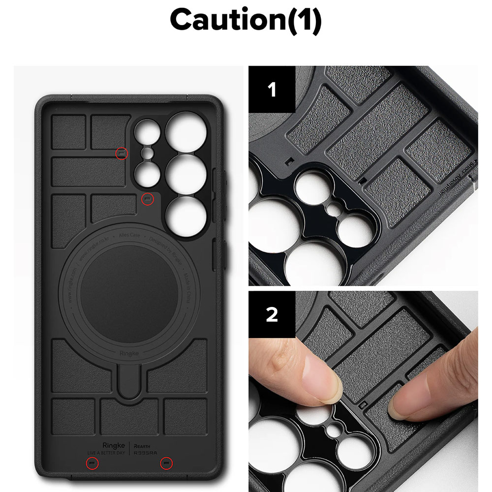 Picture of Samsung Galaxy S25 Ultra Case | Ringke Alles Heavy Duty Drop Protection Magnetic Case with Ring Stand for Galaxy S25 Ultra (Black)