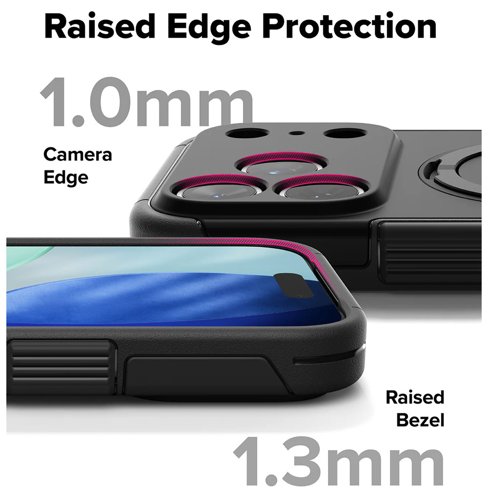 Picture of Apple iPhone 17 Pro 6.3 Case | Ringke Alles Magnetic Compatible Heavy Duty Drop Protection Case with Kickstand and Camera Control button cover  for iPhone 17 Pro 6.3 (Black)