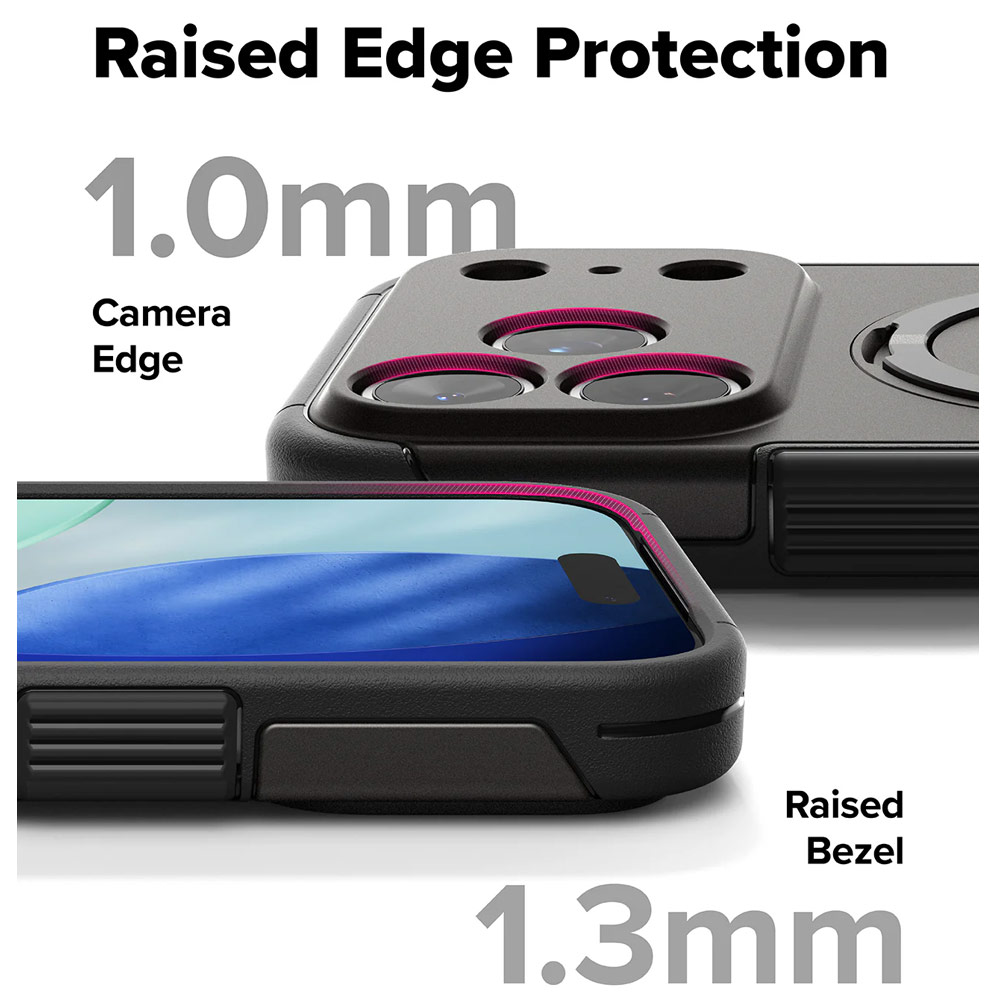 Picture of Apple iPhone 17 Pro 6.3 Case | Ringke Alles Magnetic Compatible Heavy Duty Drop Protection Case with Kickstand and Camera Control button cover  for iPhone 17 Pro 6.3 (Gunmetal)