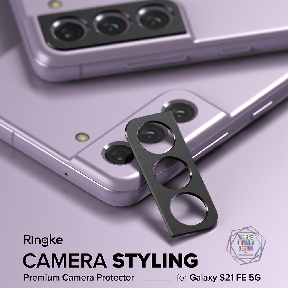 Picture of Samsung Galaxy S21 FE | Ringke Camera Styling Aluminum Bezel Protector for Samsung Galaxy 21 FE (Black)
