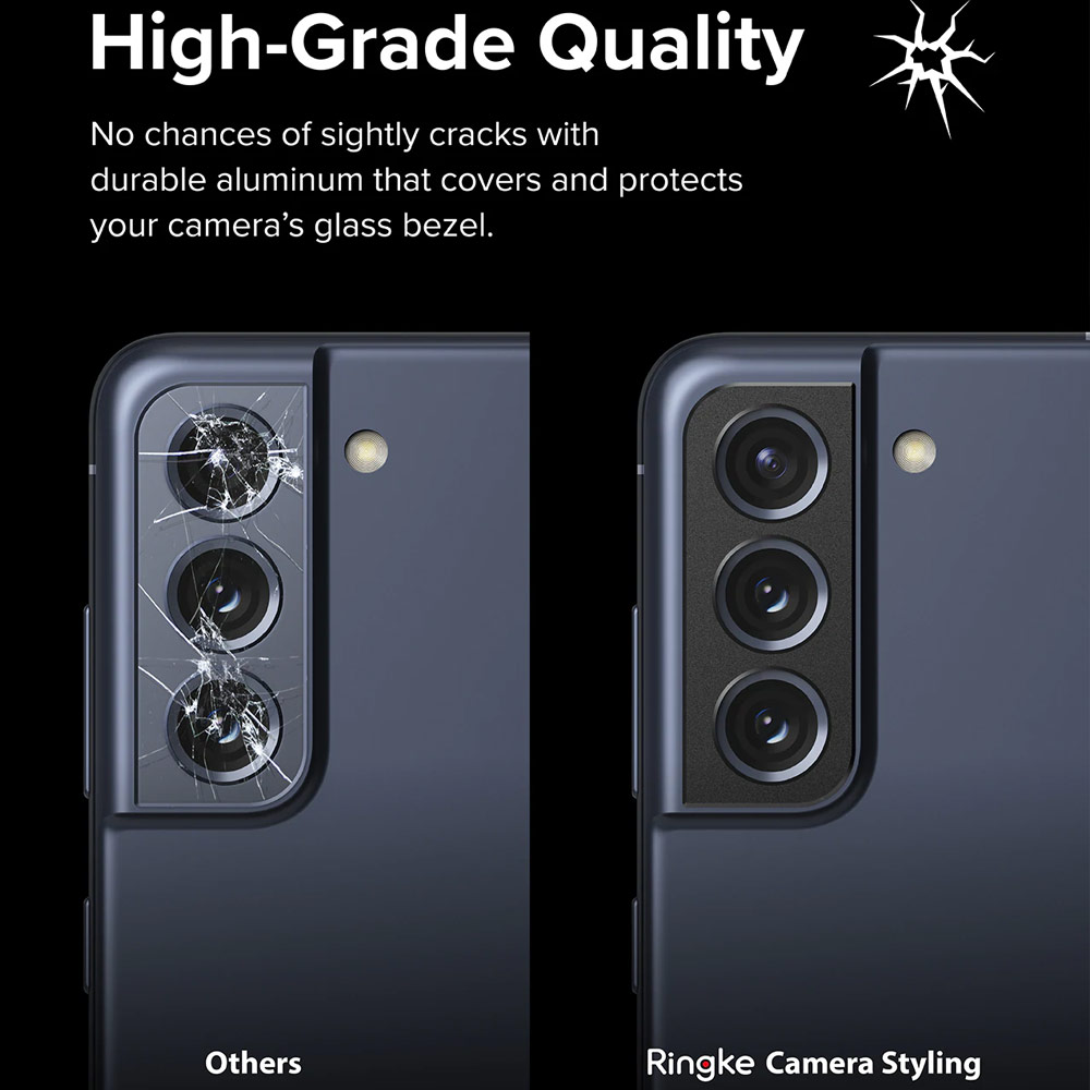 Picture of Samsung Galaxy S21 FE | Ringke Camera Styling Aluminum Bezel Protector for Samsung Galaxy 21 FE (Black)