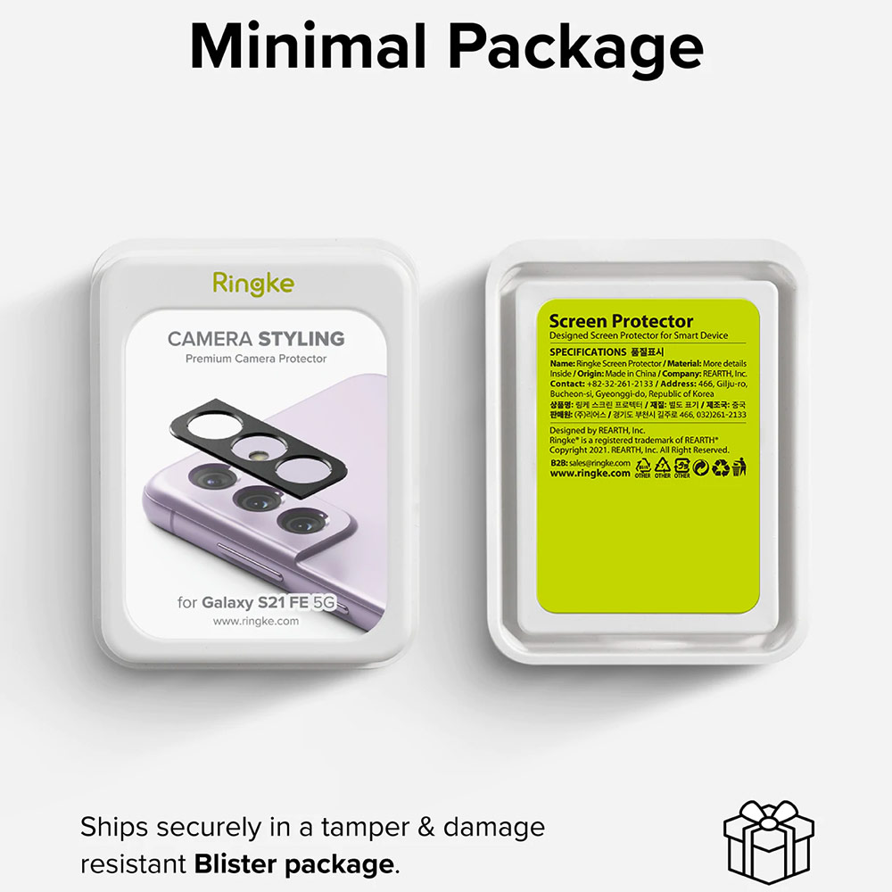 Picture of Samsung Galaxy S21 FE | Ringke Camera Styling Aluminum Bezel Protector for Samsung Galaxy 21 FE (Black)