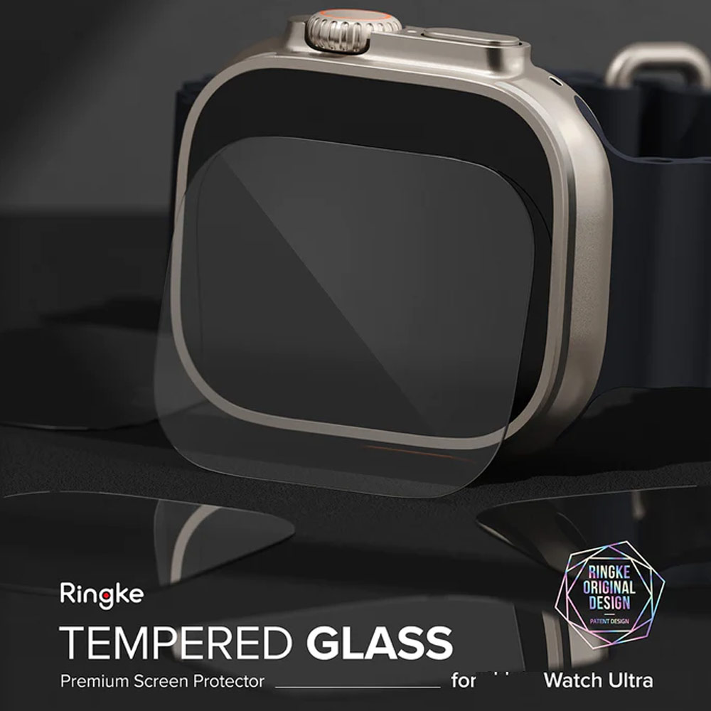 Picture of Apple Watch 49mm	Ultra Case | Ringke Tempered Glass Screen Protector for Apple Watch Series 8 49mm Ultra Case (4pcs)