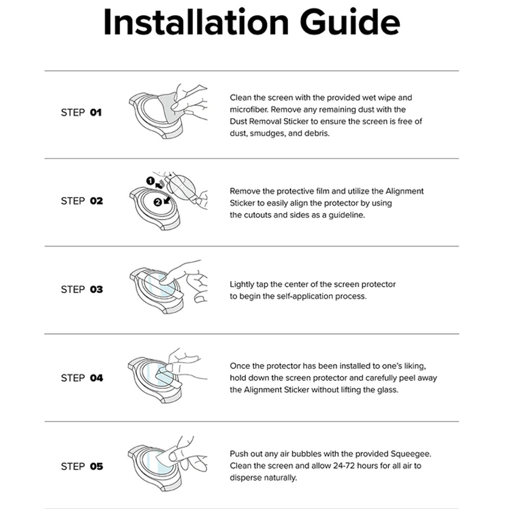 Picture of Apple Watch 49mm	Ultra Case | Ringke Tempered Glass Screen Protector for Apple Watch Series 8 49mm Ultra Case (4pcs)