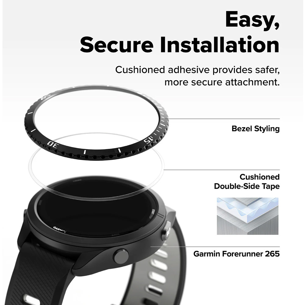Picture of Garmin Forerunner 265  | Ringke Slim and Lightweight Design Stainless Steel Bezel for Garmin Forerunner 265 (RG12)