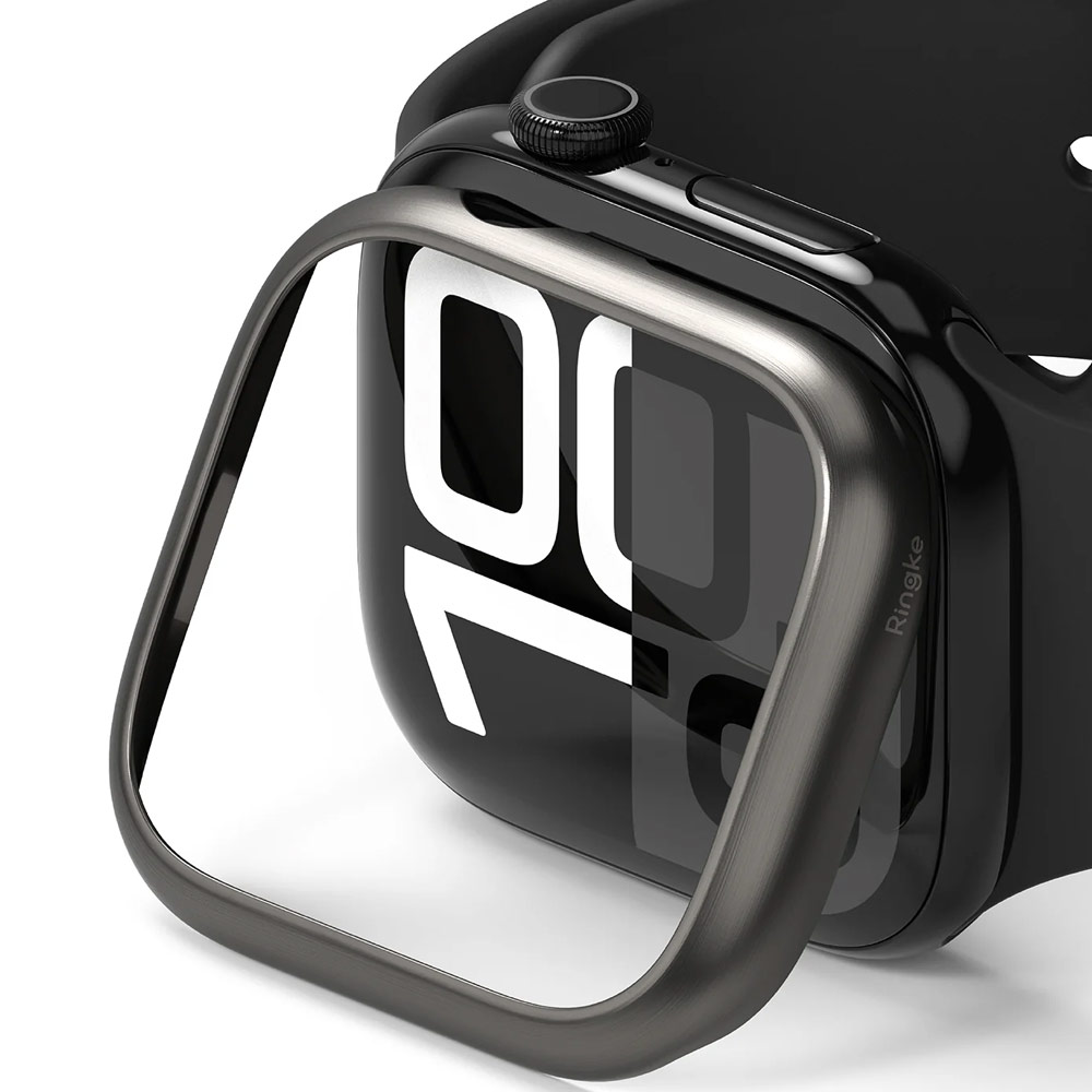 Picture of Apple Watch 10 46mm | Ringke Slim and Lightweight Design Stainless Steel Bezel for Apple Watch Series 10 46mm (Graphite)