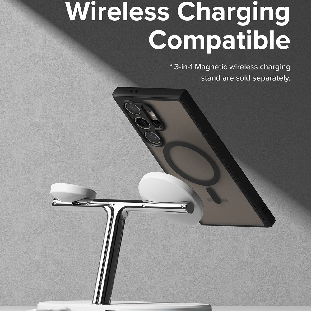 Picture of Samsung Galaxy S24 Ultra Case | Ringke Fusion Bold Magnetic Transparent Protection Case for Samsung Galaxy S24 Ultra (Black)