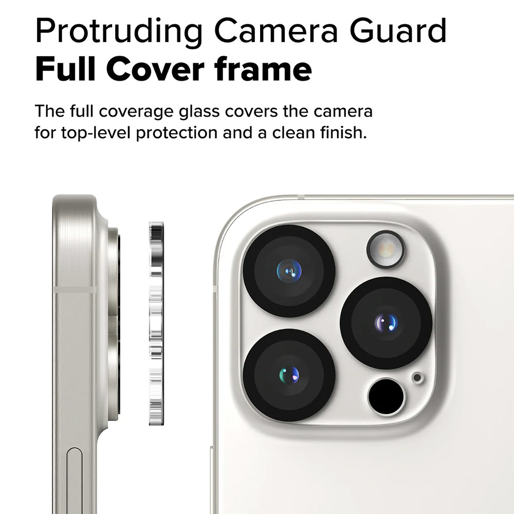 Picture of Apple iPhone 16 Pro 6.3 | Ringke Camera Glass Protector for 16 Pro Max 16 Pro (Clear)