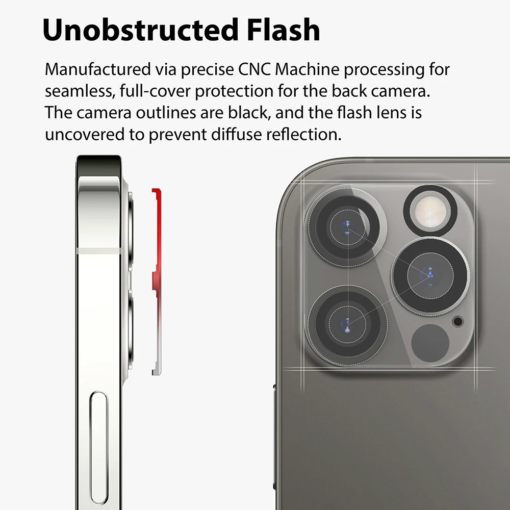 Picture of Apple iPhone 12 Pro Max 6.7 | Ringke Camera Glass Protector for Apple iPhone 12 Pro Max 6.7 (Clear)