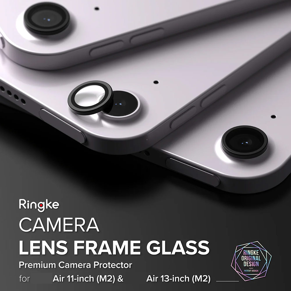Picture of Apple iPad Air 13  M2 2024  | Ringke Camera Lens Frame Glass Protector with Easy Installation for iPad Air 11 2024 13 M2 M3 2025 (Black)