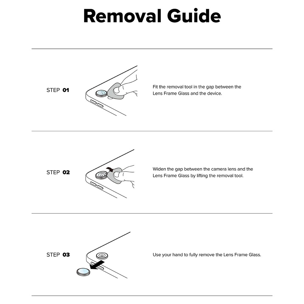 Picture of Apple iPad Air 13  M2 2024  | Ringke Camera Lens Frame Glass Protector with Easy Installation for iPad Air 11 2024 13 M2 M3 2025 (Black)