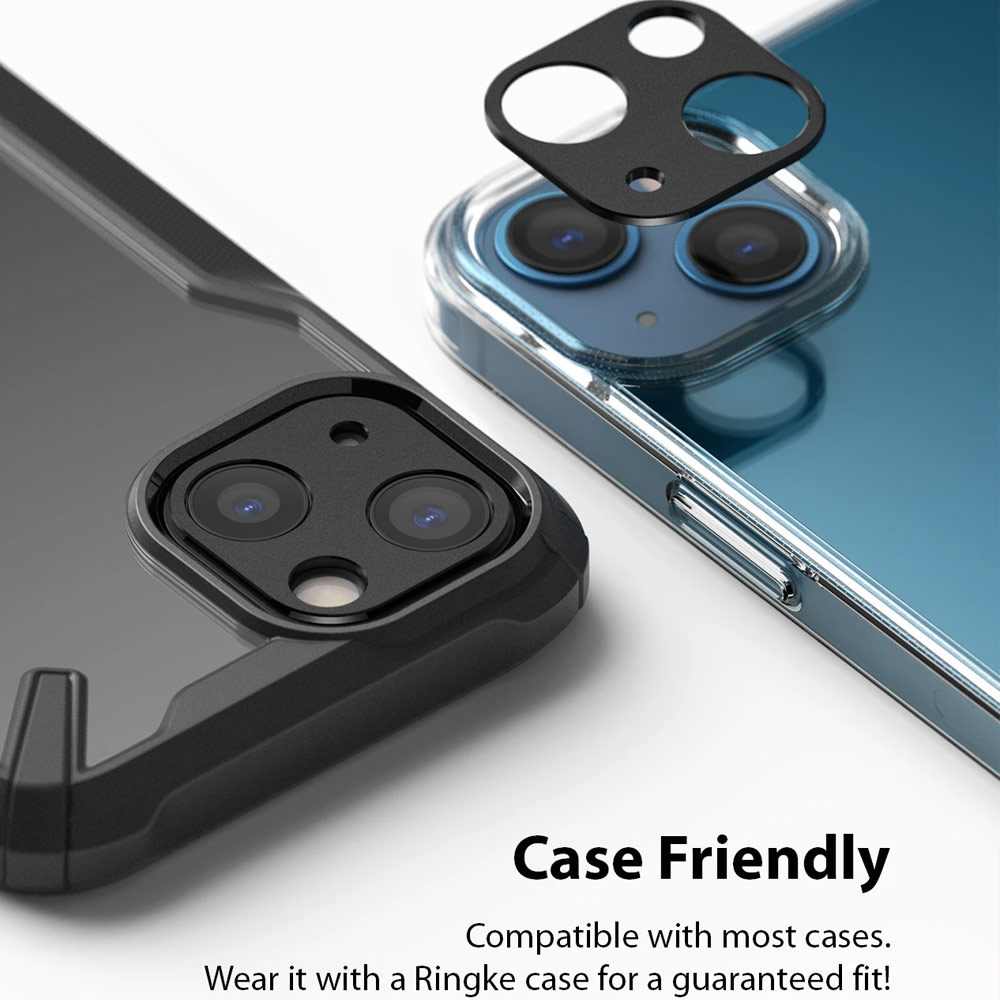 Picture of Apple iPhone 13 6.1  | Ringke Camera Styling Aluminum Bezel Protector for Apple iPhone 13  6.1 iPhone 13 Mini 5.4 (Black)