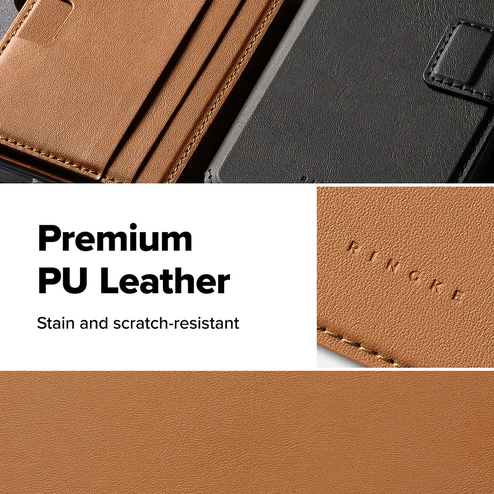 Picture of Samsung Galaxy S26 Ultra  | Ringke Folio Grip Wallet Magnetic Flip Cover Card Holder for Samsung Galaxy S26 Ultra (Brown)