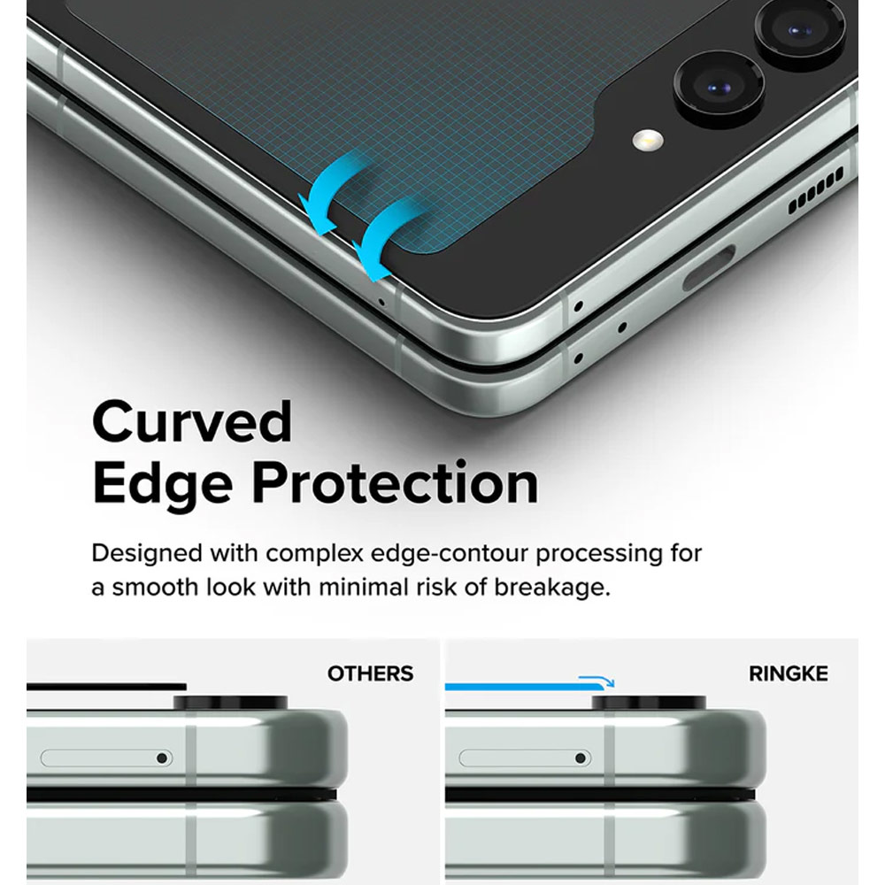 Picture of Samsung Galaxy Z Flip 5 | Ringke Front Cover Display Glass Tempered Glass Protector for Samsung Galaxy Z Flip 5 (2pcs)