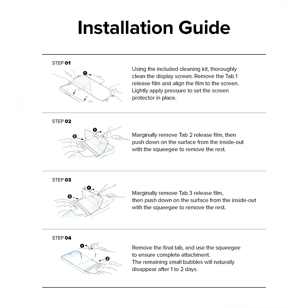 Picture of Samsung Galaxy Z Fold 5 Screen Protector | Ringke Dual Easy Film Soft Film Screen Protector for Samsung Galaxy Z Fold 5 (Font and Inside)