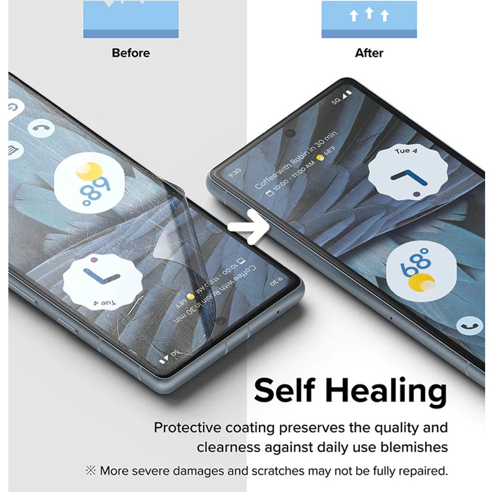 Picture of Google Pixel 7a Screen Protector | Ringke Dual Easy Film TPU Screen Protector for Google Pixel 7a (2pcs Pack)