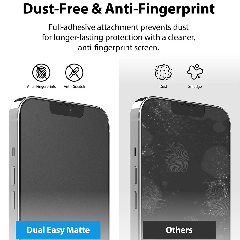 Picture of Apple iPhone 13 Pro Max 6.7 Screen Protector | Ringke Dual Easy Film Matte Screen Protector for Apple iPhone 13 Pro Max 6.7 (Matte 2pcs)