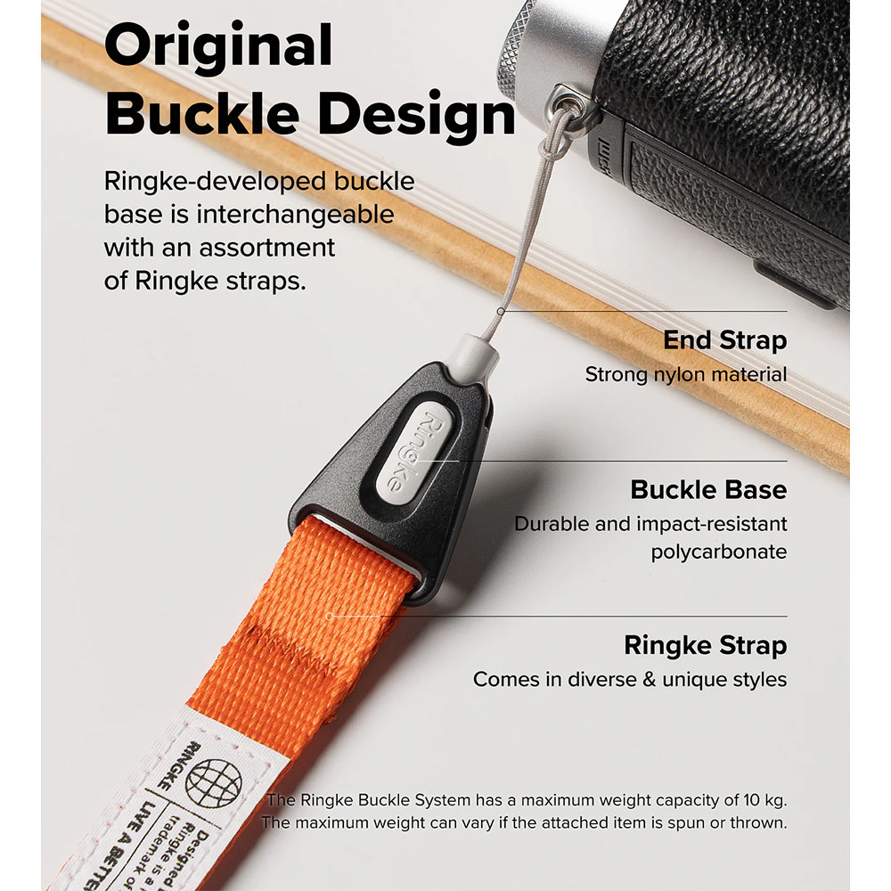 Picture of Ringke High density polyester Dual Hand Strap for Perfect for daily use traveling hiking smartphone Jisulife Portable Handheld Fan Strap (Cosmic Orange)