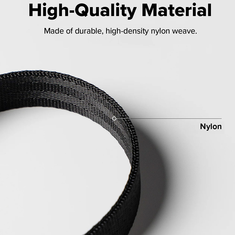 Picture of Ringke High density polyester Dual Hand Strap for Perfect for daily use traveling hiking smartphone Jisulife Portable Handheld Fan Strap (Black)