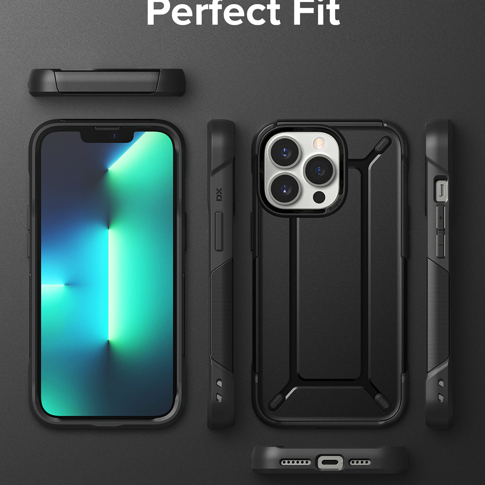 Picture of Apple iPhone 13 Pro Max 6.7 Case | Ringke DX Drop Protection Case Anti Finger Print Case for Apple iPhone 13 Pro Max 6.7 (Black)