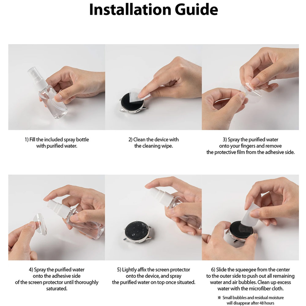 Picture of Apple Watch 40mm Screen Protector | Ringke Easy Flex High Flexibility EPU film Screen Protector for Apple Watch Series 7 8 9 41mm Series 4 5 6 40mm (2 PACK)