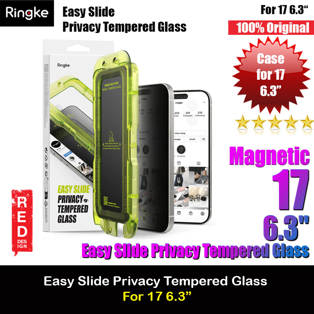 Picture of Ringke Easy Slide Privacy Tempered Glass Screen Protector for iPhone 17 6.3  (Privacy) 2pcs Apple iPhone 17 6.3- Apple iPhone 17 6.3 Cases, Apple iPhone 17 6.3 Covers, iPad Cases and a wide selection of Apple iPhone 17 6.3 Accessories in Malaysia, Sabah, Sarawak and Singapore 